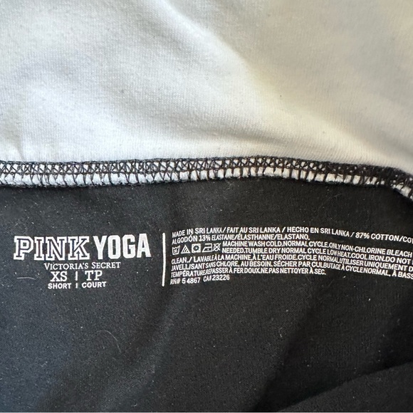 RARE Victoria's Secret PINK Embellished Fold Over Yoga Pants - Picture 3 of 4